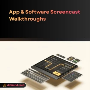 SaaS App Screencast interface with motion blur cursor in neon noir style by daWorld