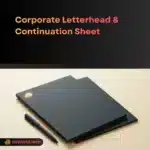 Corporate Letterhead Design interface in neon noir style by daWorld