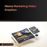 Meme Marketing Video Creation holographic interface in neon noir style by daWorld