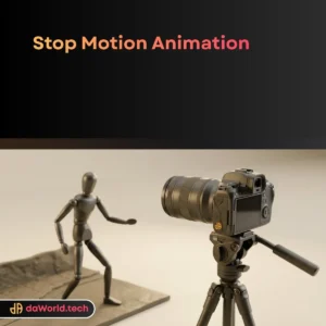 Stop Motion Animation Services setup with camera rig and lighting by daWorld