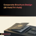 Corporate Brochure Design interface in neon noir style by daWorld