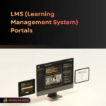 React and Vue SPA Development interface in neon noir style by daWorld