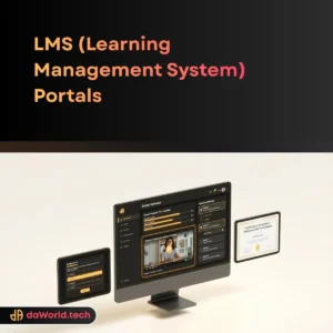 React and Vue SPA Development interface in neon noir style by daWorld