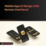 iOS Mobile App UI Design screens in neon noir style by daWorld