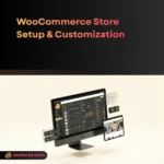 WooCommerce Customization Services interface in neon noir style by daWorld